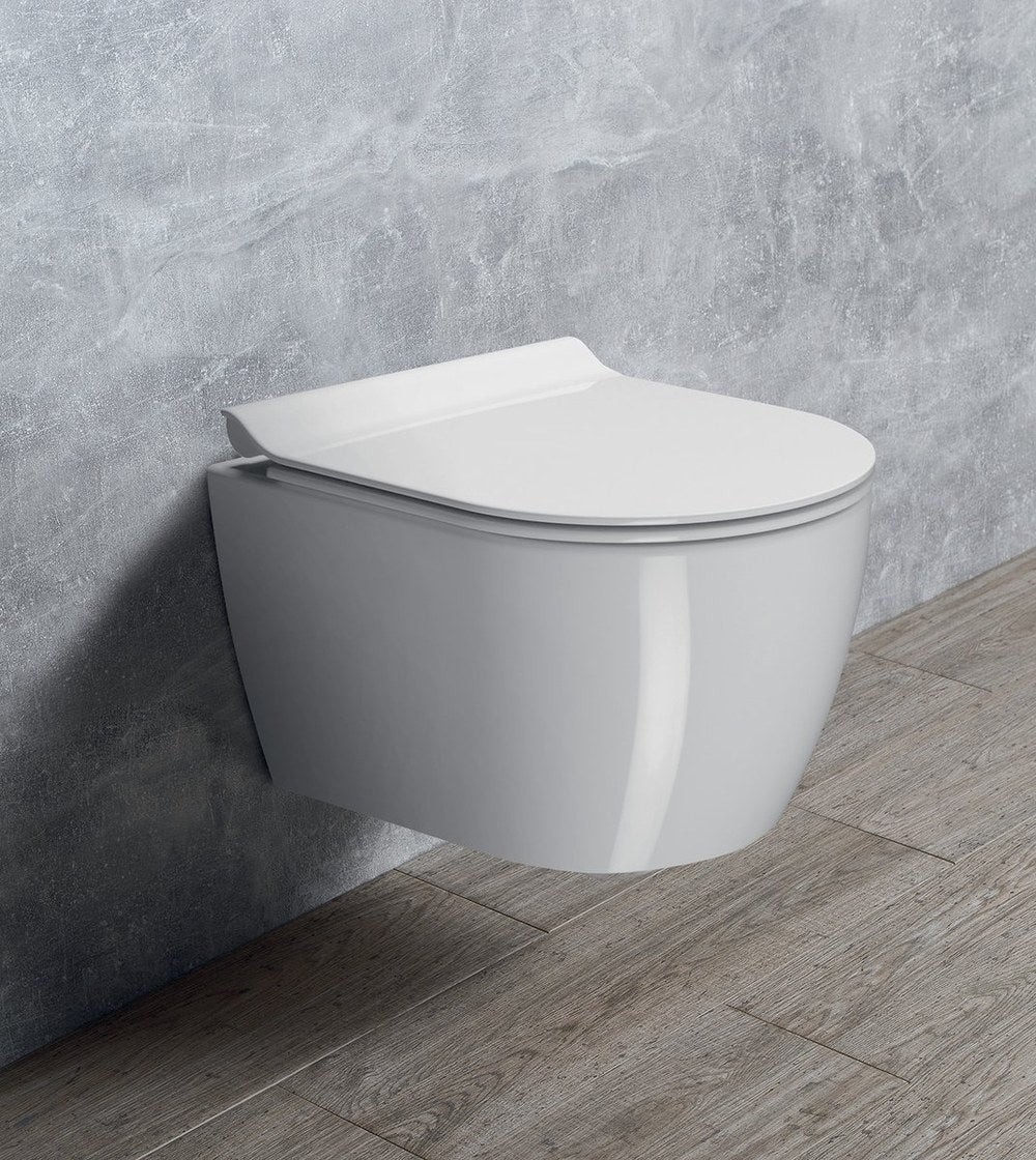 PURA SHORT WC suspendat, Swirlflush, 35x46cm, alb ExtraGlaze