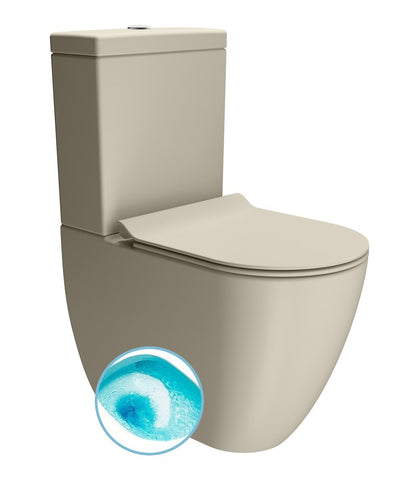 PURA WC monobloc, Swirlflush, S-trap/P-trap, creta dual-mat