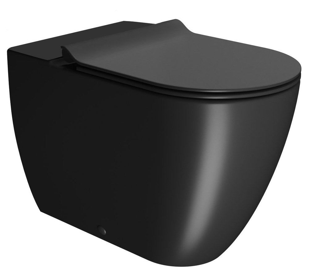 PURA WC combi, S-trap/P-trap, Swirlflush, 36x63cm, negru dual-mat