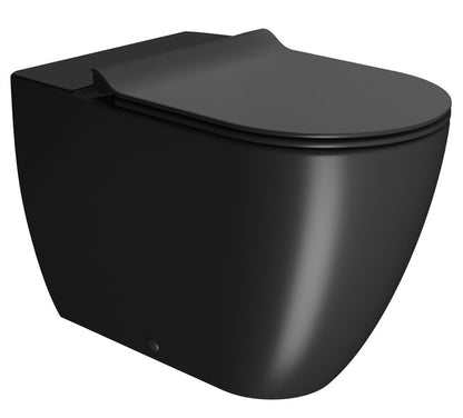 PURA WC combi, S-trap/P-trap, Swirlflush, 36x63cm, negru dual-mat