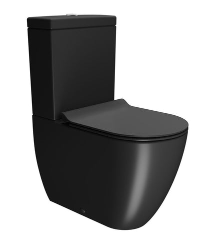 PURA WC monobloc, Swirlflush, S-trap/P-trap, negru dual-mat