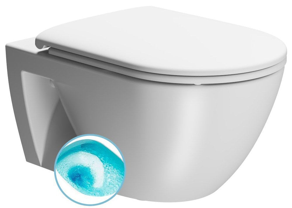 PURA Vas WC suspendat ECO, Swirlflush, 36x55cm, alb dual-mat