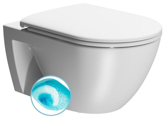 PURA Vas WC suspendat ECO, Swirlflush, 36x55cm, alb dual-mat