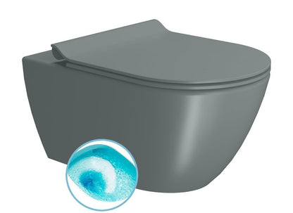 PURA vas WC suspendat, Swirlflush, 36×55 cm, agave dual-mat