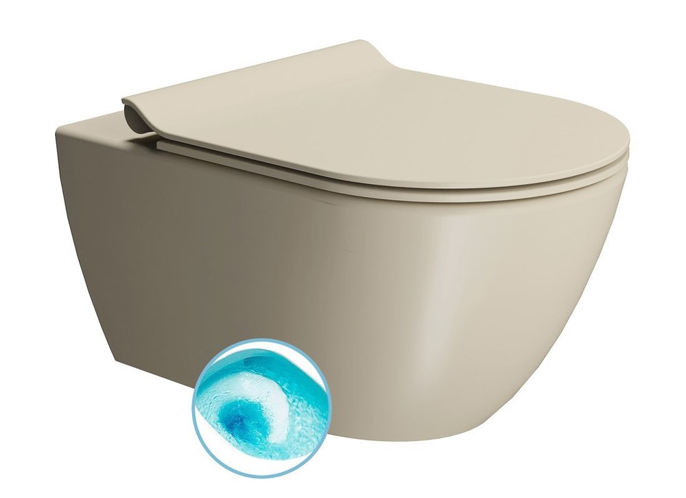 PURA vas WC suspendat, Swirlflush, 36×55 cm, creta dual-mat
