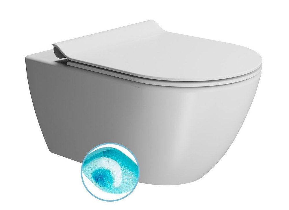 PURA vas WC suspendat, Swirlflush, 36×55 cm, alb dual-mat