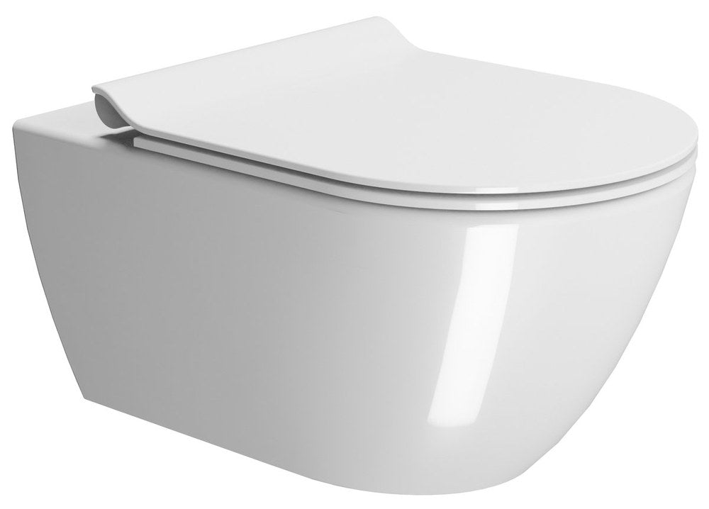 PURA vas WC suspendat, Swirlflush, 36×55 cm, alb ExtraGlaze