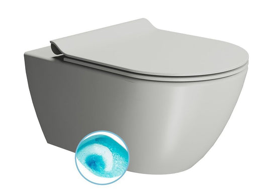 PURA vas WC suspendat, Swirlflush, 36×55 cm, cenere dual-mat