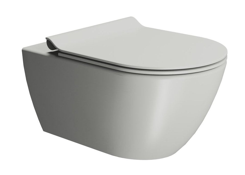 PURA vas WC suspendat, Swirlflush, 36×55 cm, cenere dual-mat