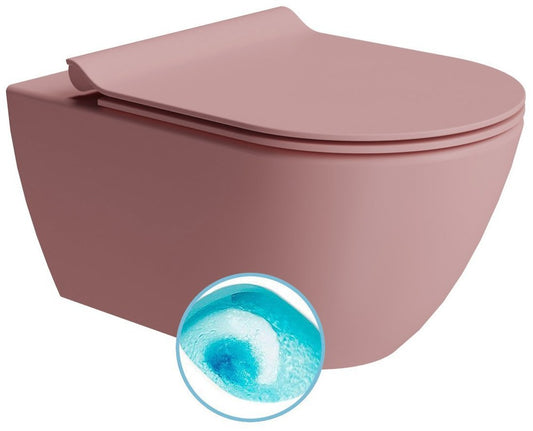 PURA vas WC suspendat, Swirlflush, 36×55 cm, blush dual-mat