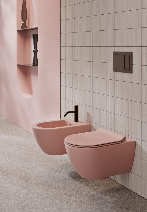 PURA vas WC suspendat, Swirlflush, 36×55 cm, blush dual-mat