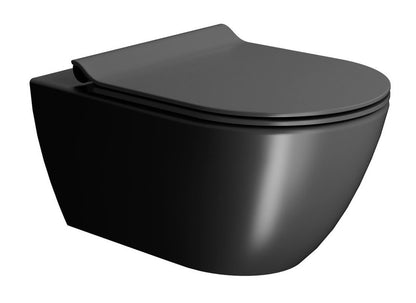 PURA vas WC suspendat, Swirlflush, 36×55 cm, negru dual-mat