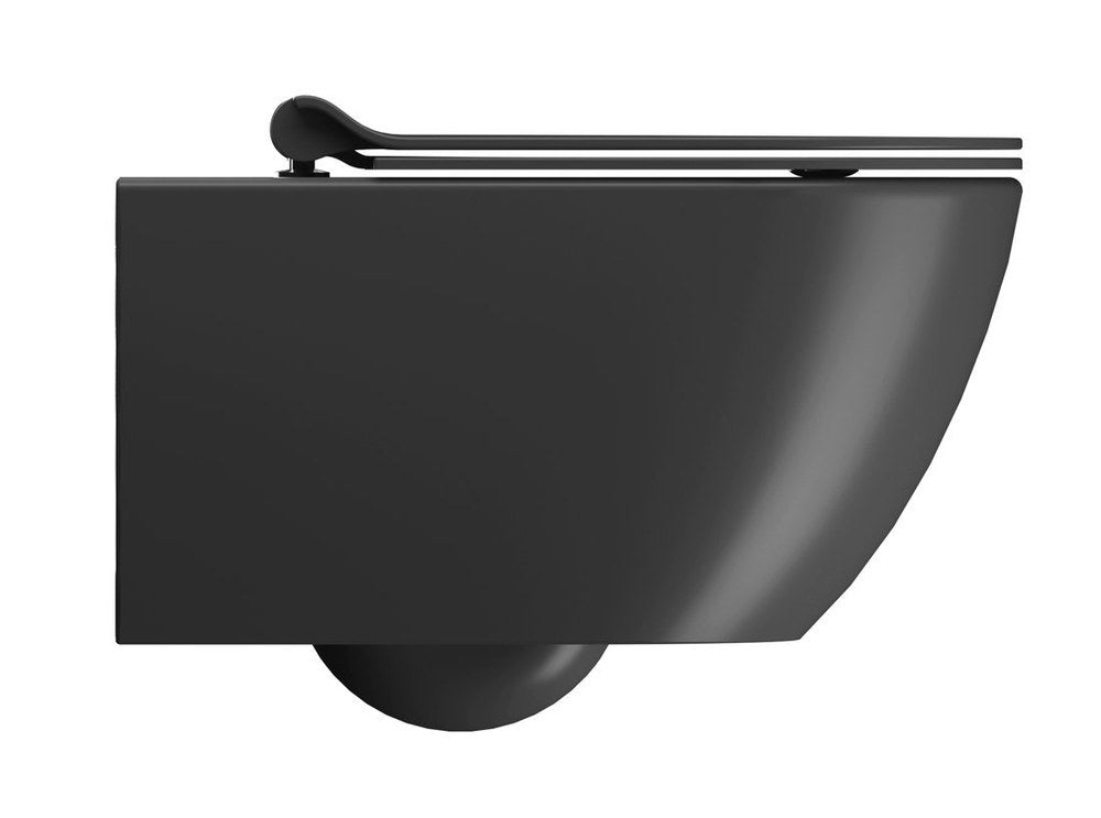 PURA vas WC suspendat, Swirlflush, 36×55 cm, negru dual-mat