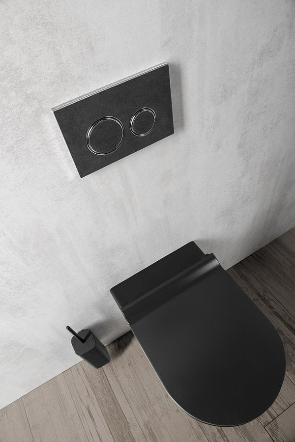 PURA vas WC suspendat, Swirlflush, 36×55 cm, negru dual-mat