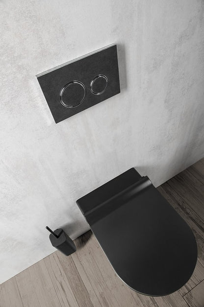 PURA vas WC suspendat, Swirlflush, 36×55 cm, negru dual-mat