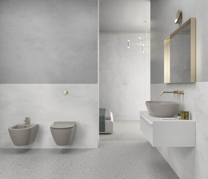 PURA Vas WC suspendat, Swirlflush, 36x50cm, tortora dual-mat
