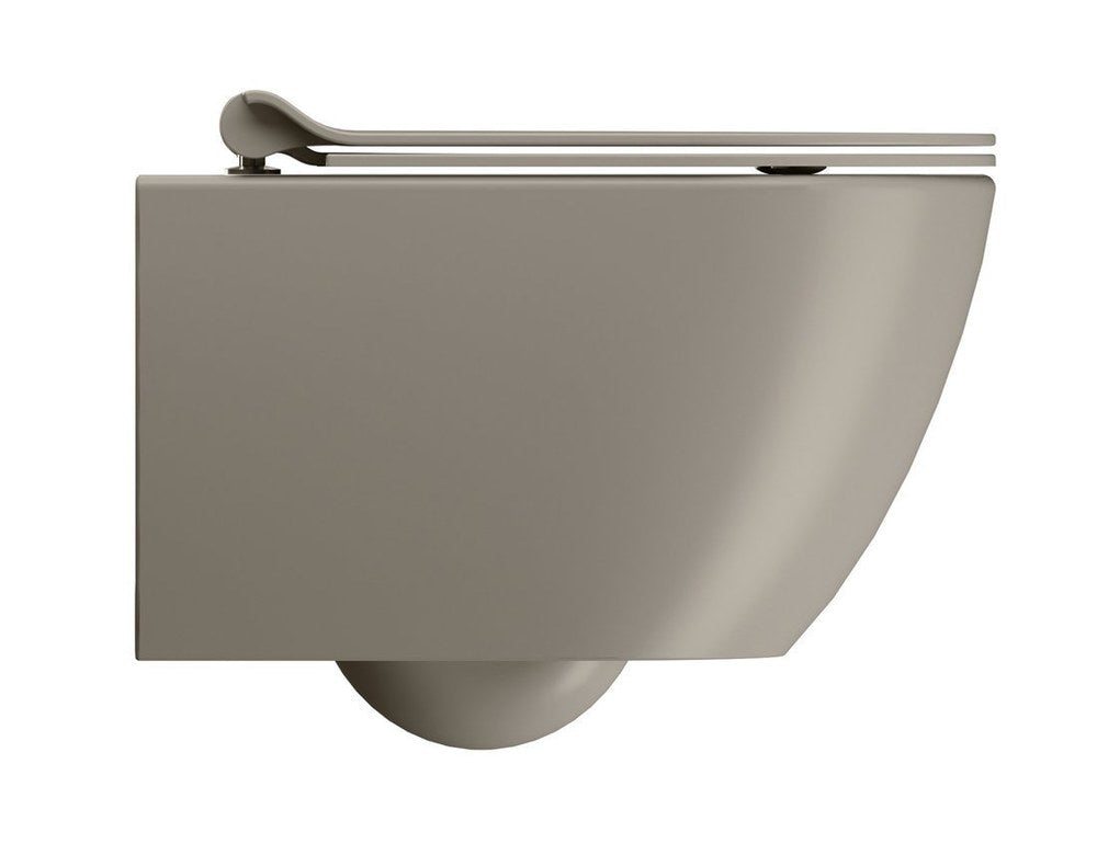 PURA Vas WC suspendat, Swirlflush, 36x50cm, tortora dual-mat