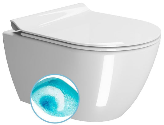 PURA vas WC suspendat, Swirlflush, 36×50 cm, alb ExtraGlaze