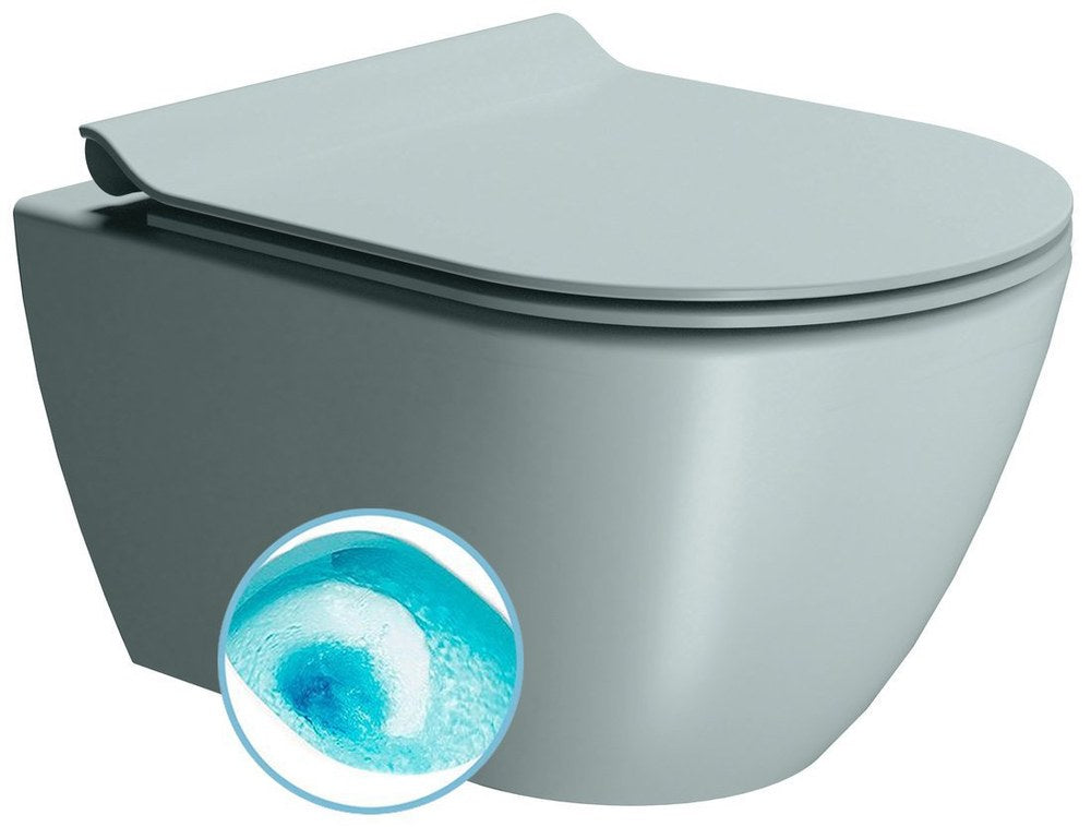 PURA vas WC suspendat, Swirlflush, 36×50 cm, ghiaccio dual-mat