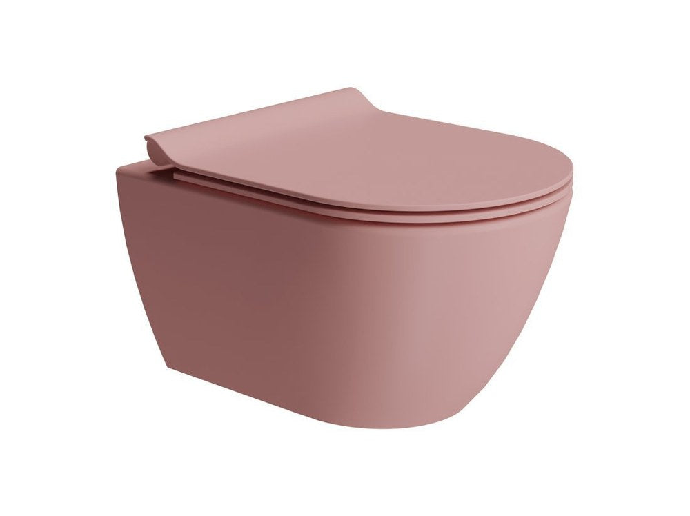 PURA Vas WC suspendat, Swirlflush, 36x50cm, blush dual-mat