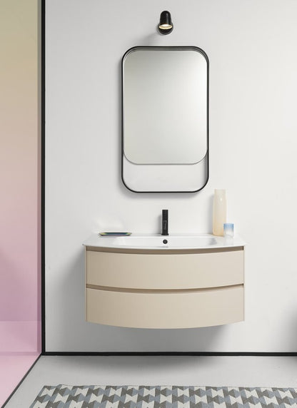 PURA lavoar ceramic slim curbat 102×52 cm, alb ExtraGlaze