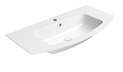 PURA Slim Lavoar ceramic curbat 102x52cm, muchie inferioară rectificată, alb ExtraGlaze
