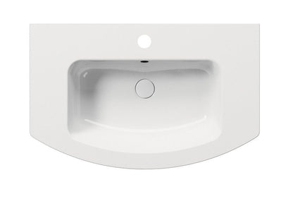 PURA lavoar ceramic slim curbat 82×49 cm, alb ExtraGlaze