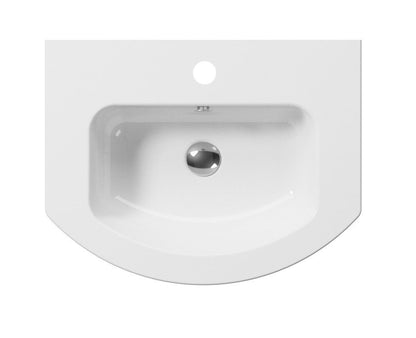 PURA lavoar ceramic slim curbat 62×48 cm, alb ExtraGlaze