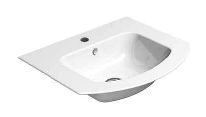 PURA Slim Lavoar ceramic curbat 52x44cm, alb ExtraGlaze