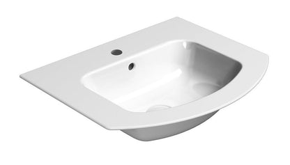 PURA Slim Lavoar ceramic curbat 52x44cm, alb ExtraGlaze