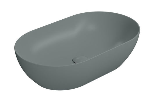 PURA lavoar ceramic pe blat 60x37cm, agave mat