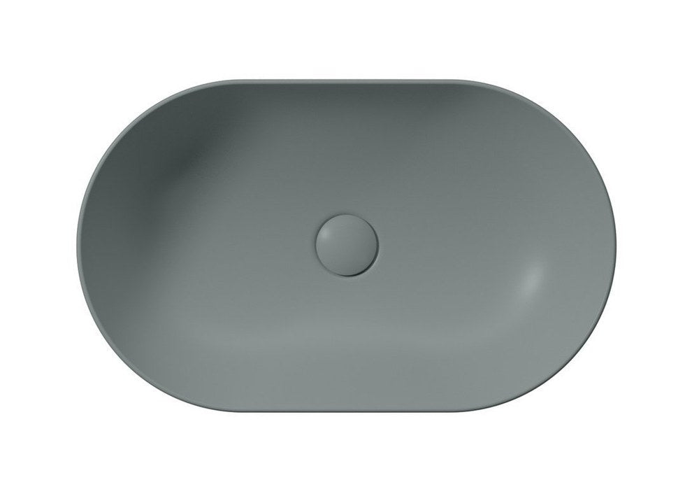 PURA lavoar ceramic pe blat 60x37cm, agave mat