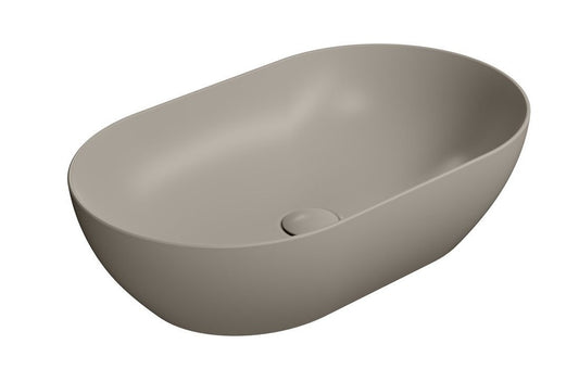PURA Lavoar ceramic pe blat 60x37cm, tortora mat