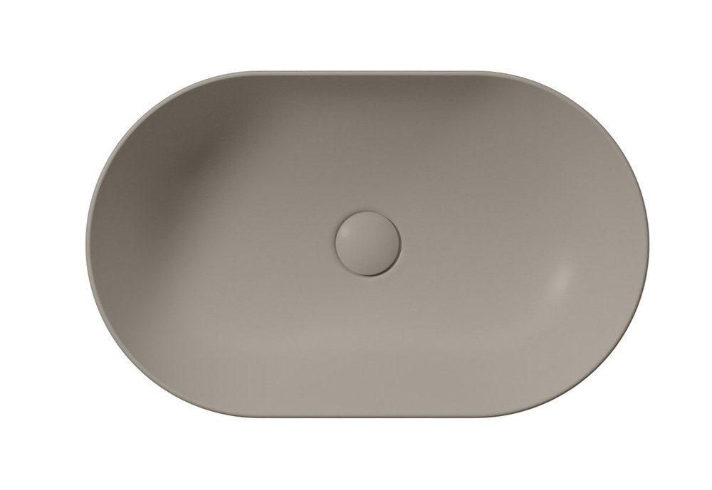 PURA Lavoar ceramic pe blat 60x37cm, tortora mat