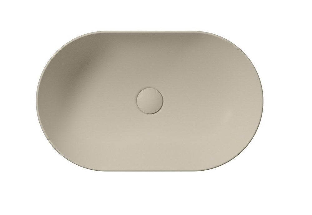 PURA Lavoar ceramic pe blat 60x37cm, creta mat