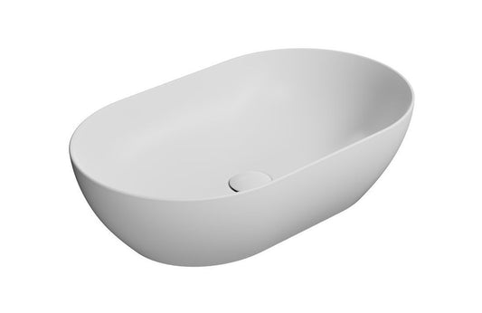 PURA Lavoar ceramic pe blat 60x37cm, alb mat