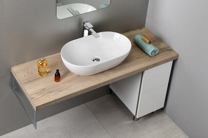 PURA lavoar ceramic pentru montaj pe blat 60×37 cm, alb ExtraGlaze