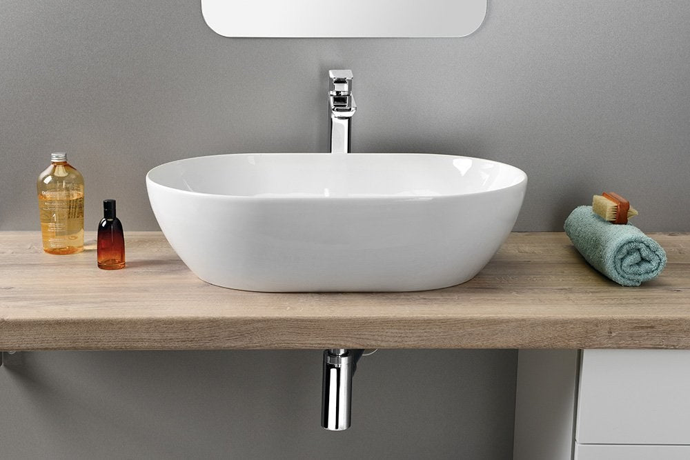 PURA lavoar ceramic pentru montaj pe blat 60×37 cm, alb ExtraGlaze