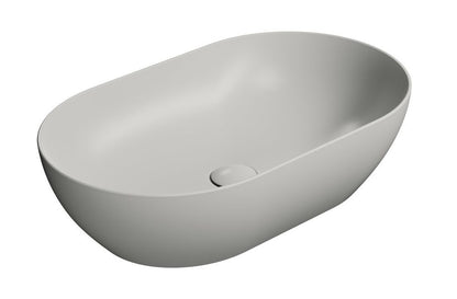 PURA Lavoar ceramic pe blat 60x37cm, cenere mat