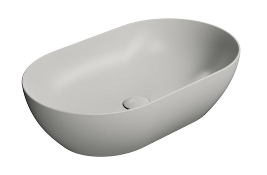 PURA Lavoar ceramic pe blat 60x37cm, cenere mat