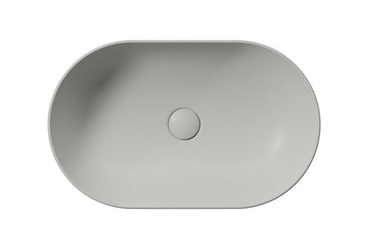 PURA Lavoar ceramic pe blat 60x37cm, cenere mat