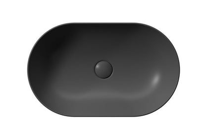 PURA Lavoar ceramic pe blat 60x37cm, negru mat