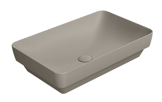 PURA Lavoar ceramic pe blat 60x38cm, tortora mat