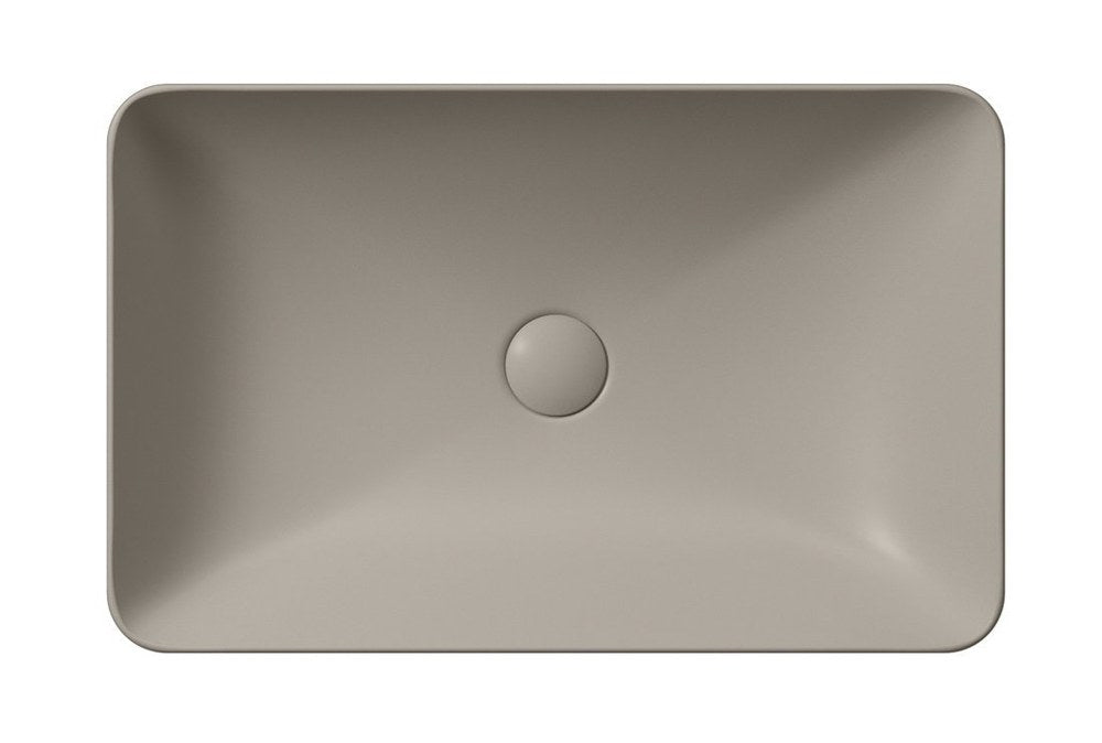 PURA Lavoar ceramic pe blat 60x38cm, tortora mat