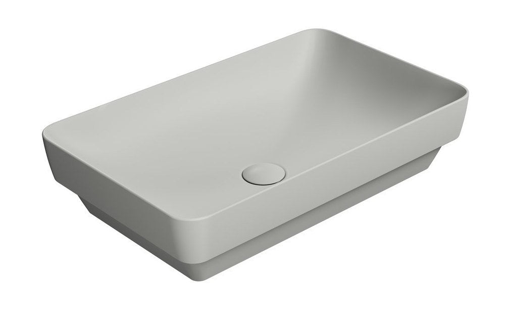 PURA Lavoar ceramic pe blat 60x38cm, cenere mat