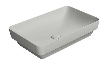 PURA Lavoar ceramic pe blat 60x38cm, cenere mat