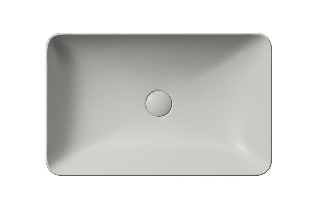 PURA Lavoar ceramic pe blat 60x38cm, cenere mat