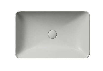 PURA Lavoar ceramic pe blat 60x38cm, cenere mat