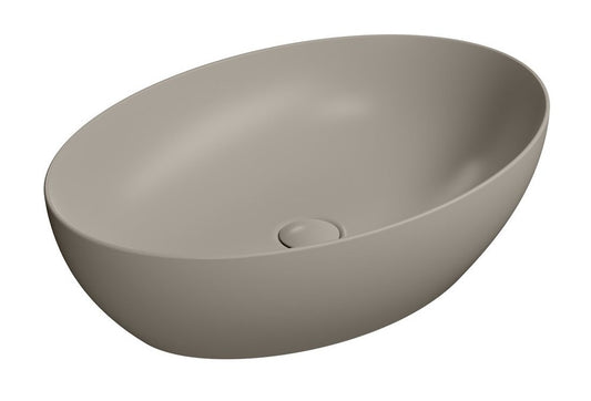 PURA lavoar ceramic pentru montaj pe blat 60×42 cm, tortora mat