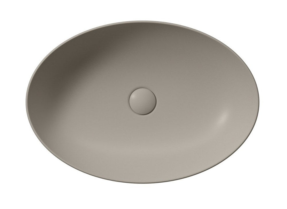 PURA lavoar ceramic pentru montaj pe blat 60×42 cm, tortora mat